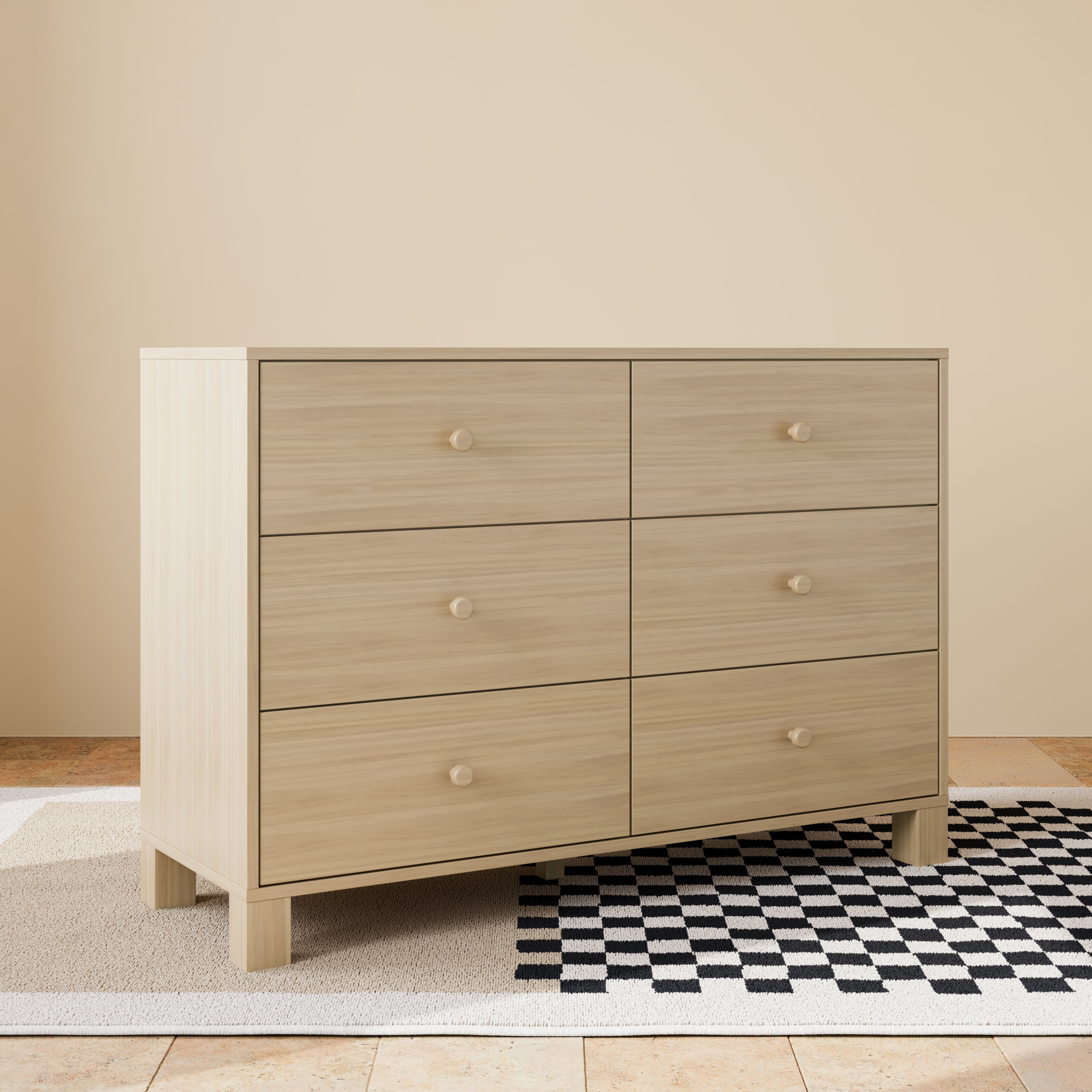 6 Drawer Dresser in a nursery (Driftwood)
