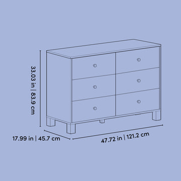 California 6 Drawer Dresser