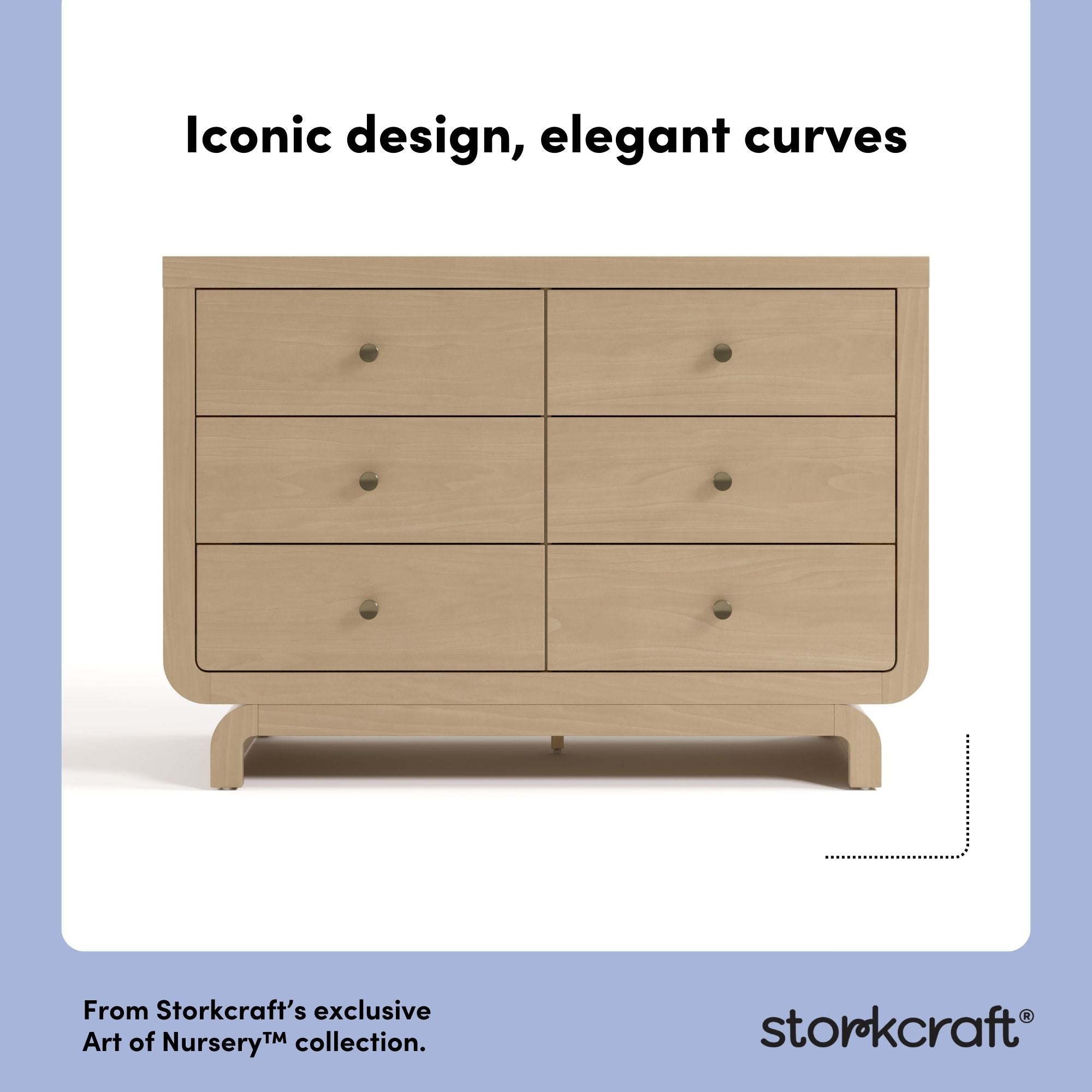 Santorini driftwood 6 drawer double dresser style callout
