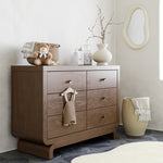 Santorini hazelnut 6 drawer dresser in nursery