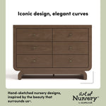 Santorini hazelnut 6 drawer dresser style callout