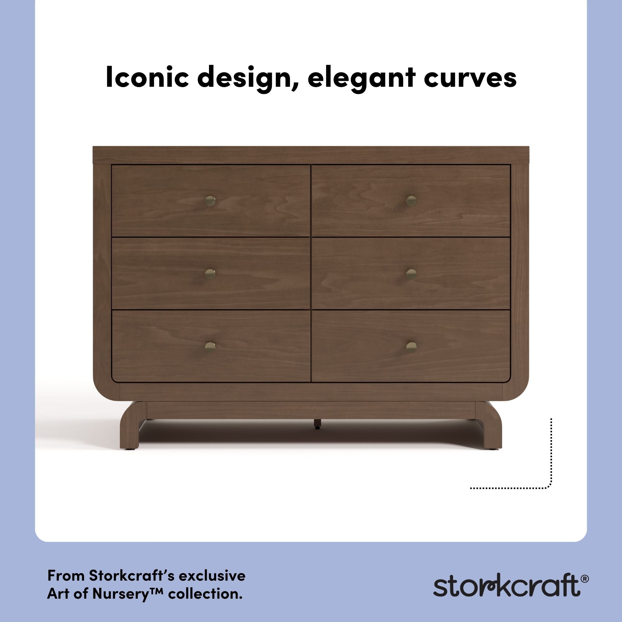 Santorini hazelnut 6 drawer double dresser style callout