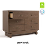 Santorini hazelnut 6 drawer double dresser with GGG and PTPA logos on top right