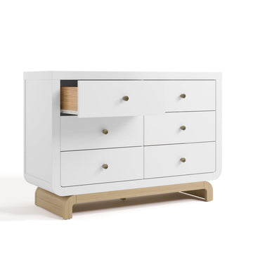 white dresser 6 drawers Storkcraft Santorini 6 Drawer Dresser