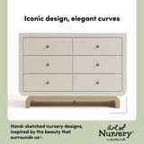 Santorini frosted oat with driftwood 6 drawer dresser style callout