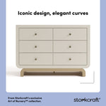 Santorini frosted oat with driftwood 6 drawer double dresser style callout