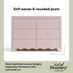 Casablanca blush 6 drawer dresser style callout