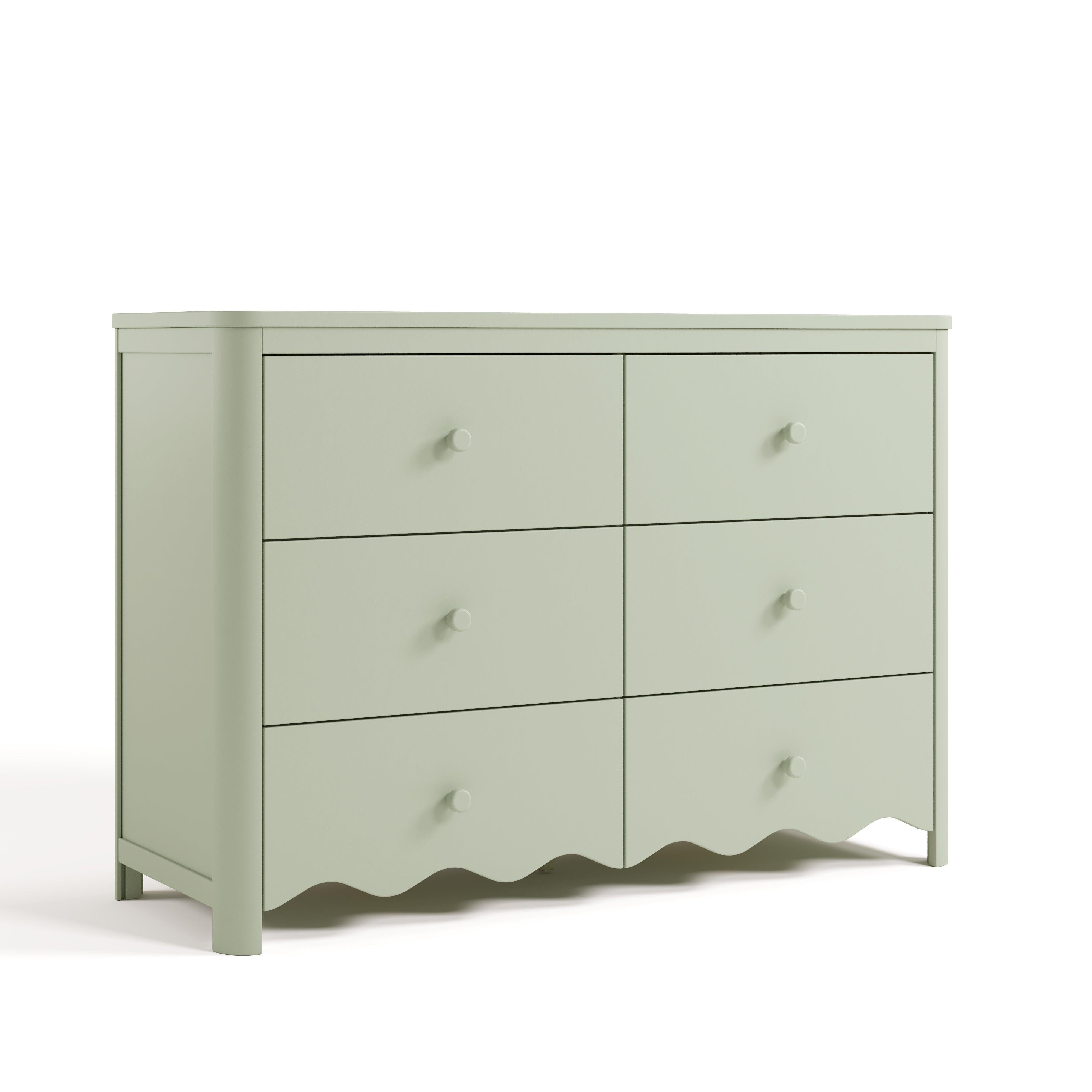 storkcraft green dresser Crescent 6 Drawer Dresser