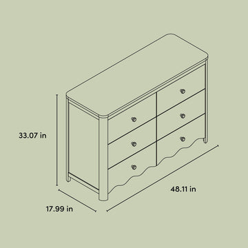 average dresser height Casablanca® 6 Drawer Dresser