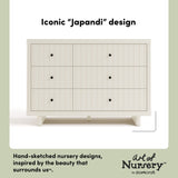 Kyoto frosted oat 6 drawer dresser style callout