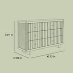 Kyoto 6 drawer dresser line drawing with dimensions