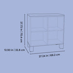 California cube organizer bookcase line drawing with dimensions