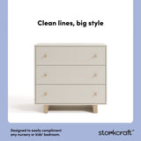 Texas frosted oat with driftwood 3 drawer chest with changing topper style callout