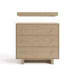 Texas driftwood 3 drawer chest with changing topper front view