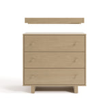 Texas driftwood 3 drawer chest with changing topper front view