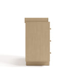 Texas driftwood 3 drawer chest with changing topper side view