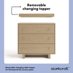 Texas driftwood 3 drawer chest with changing topper removable topper callout