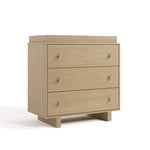 Texas driftwood 3 drawer chest with changing topper angle view
