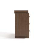 Texas hazelnut 3 drawer chest with changing topper side view