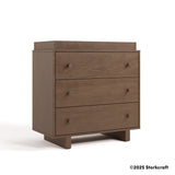 Storkcraft Texas 3 Drawer Chest with Removable Changing Table Topper in Hazelnut