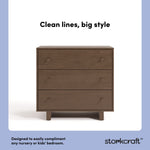 Texas hazelnut 3 drawer chest with changing topper style callout