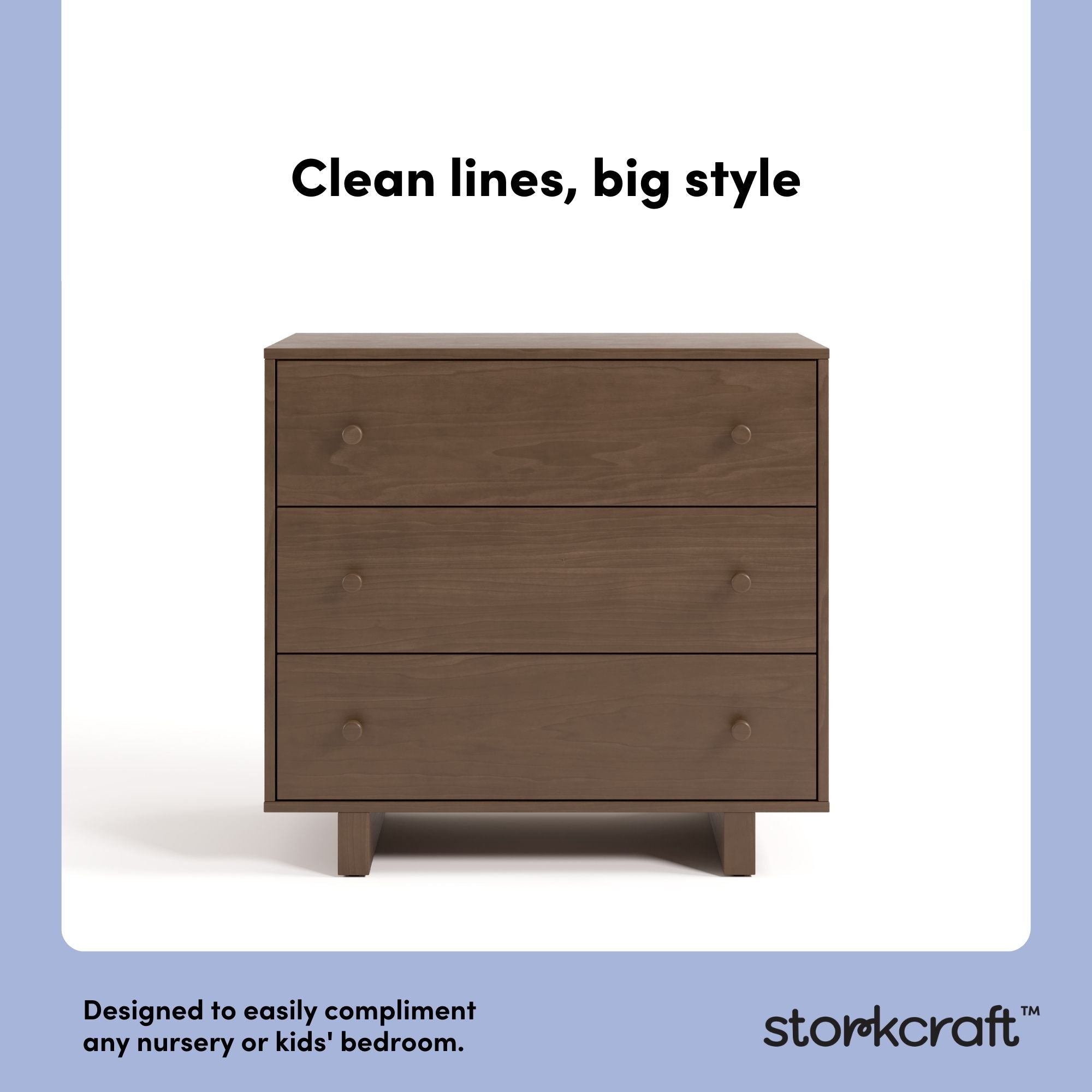 Texas hazelnut 3 drawer chest with changing topper style callout