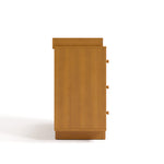 Texas almond 3 drawer chest with changing topper side view