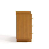 Texas almond 3 drawer chest with changing topper side view