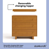 Texas almond 3 drawer chest with changing topper removable topper callout