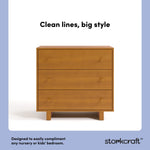 Texas almond 3 drawer chest with changing topper style callout