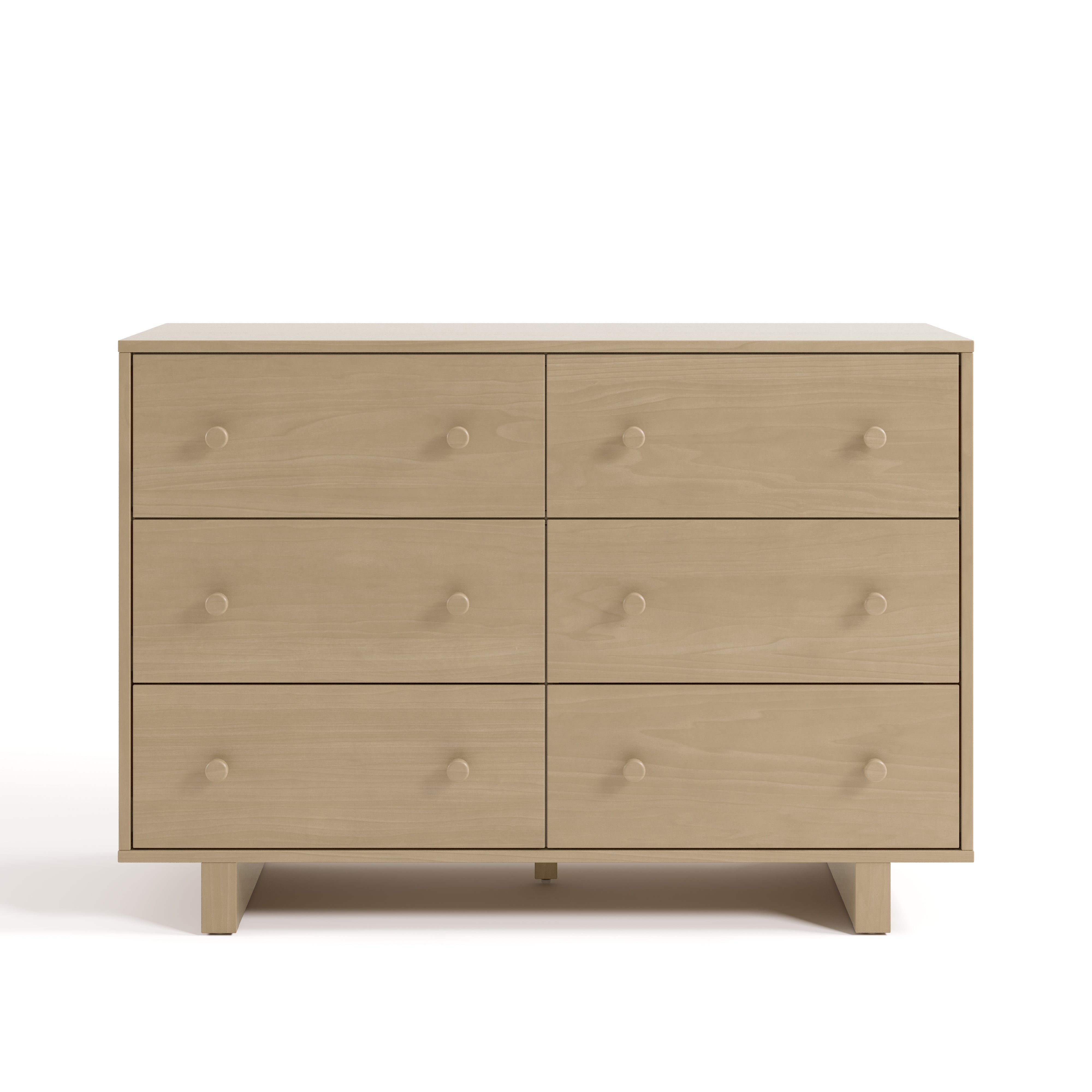 Texas driftwood 6 drawer dresser front view