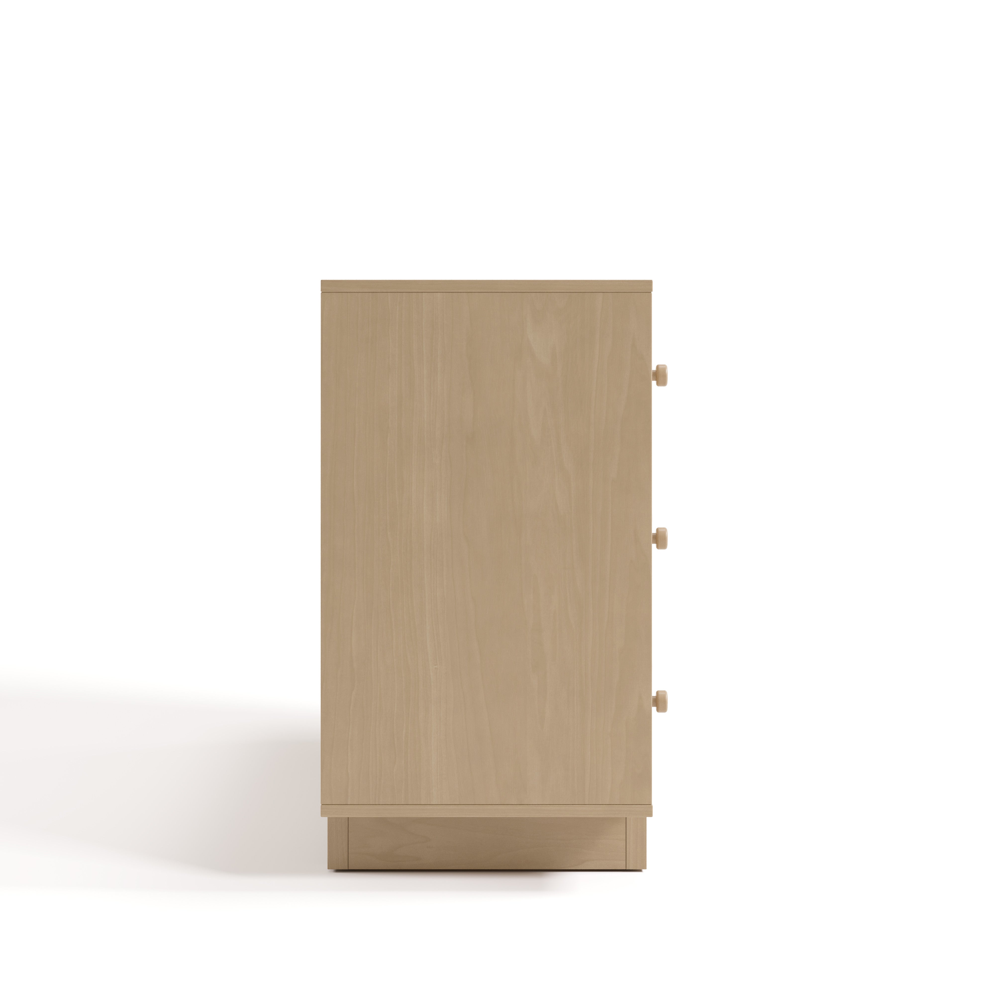 Texas driftwood 6 drawer dresser side view