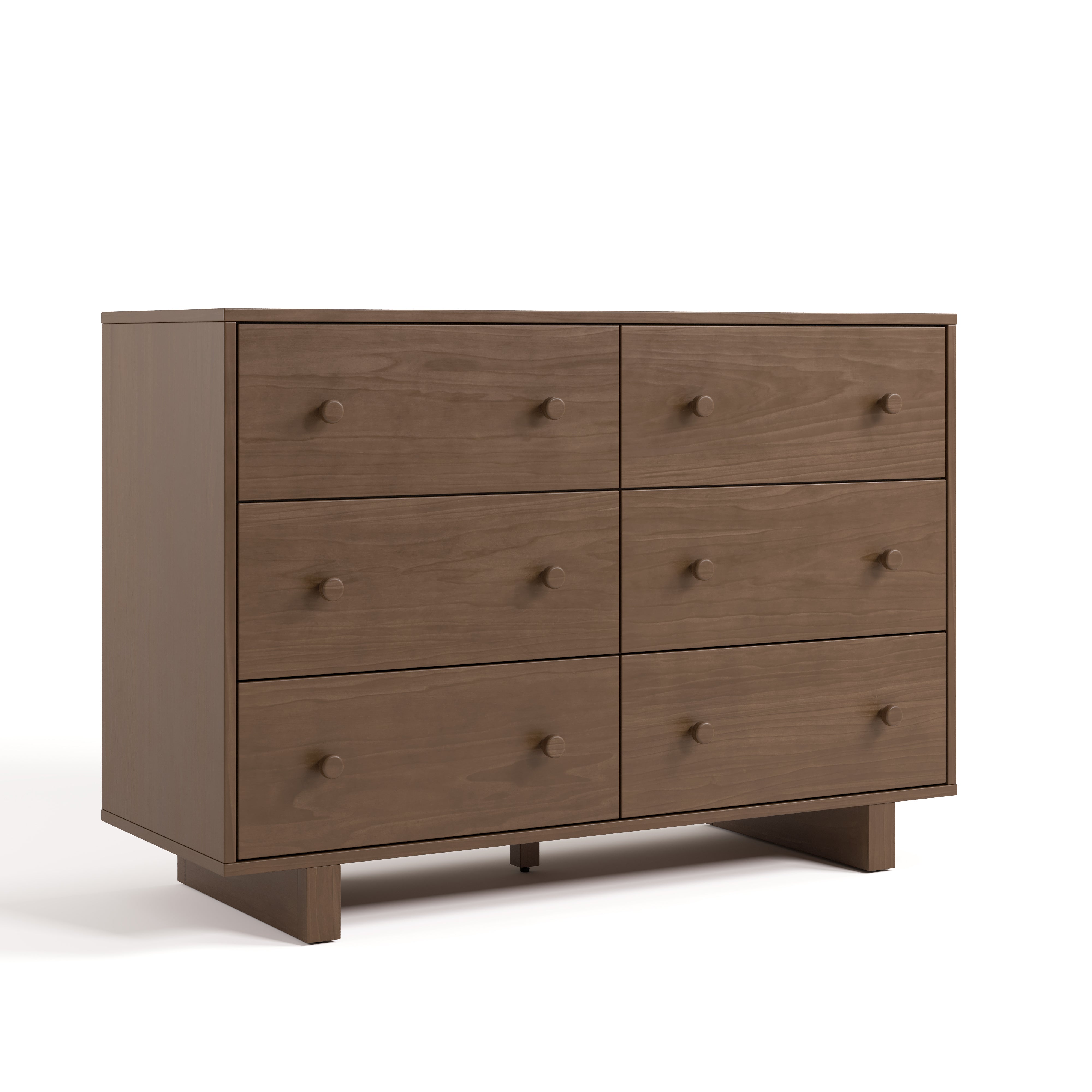 Texas hazelnut 6 drawer dresser angle view