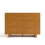 Texas almond 6 drawer dresser front view