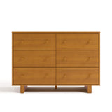 Texas almond 6 drawer dresser front view