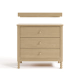 Rio driftwood 3 drawer chest with changing topper front view