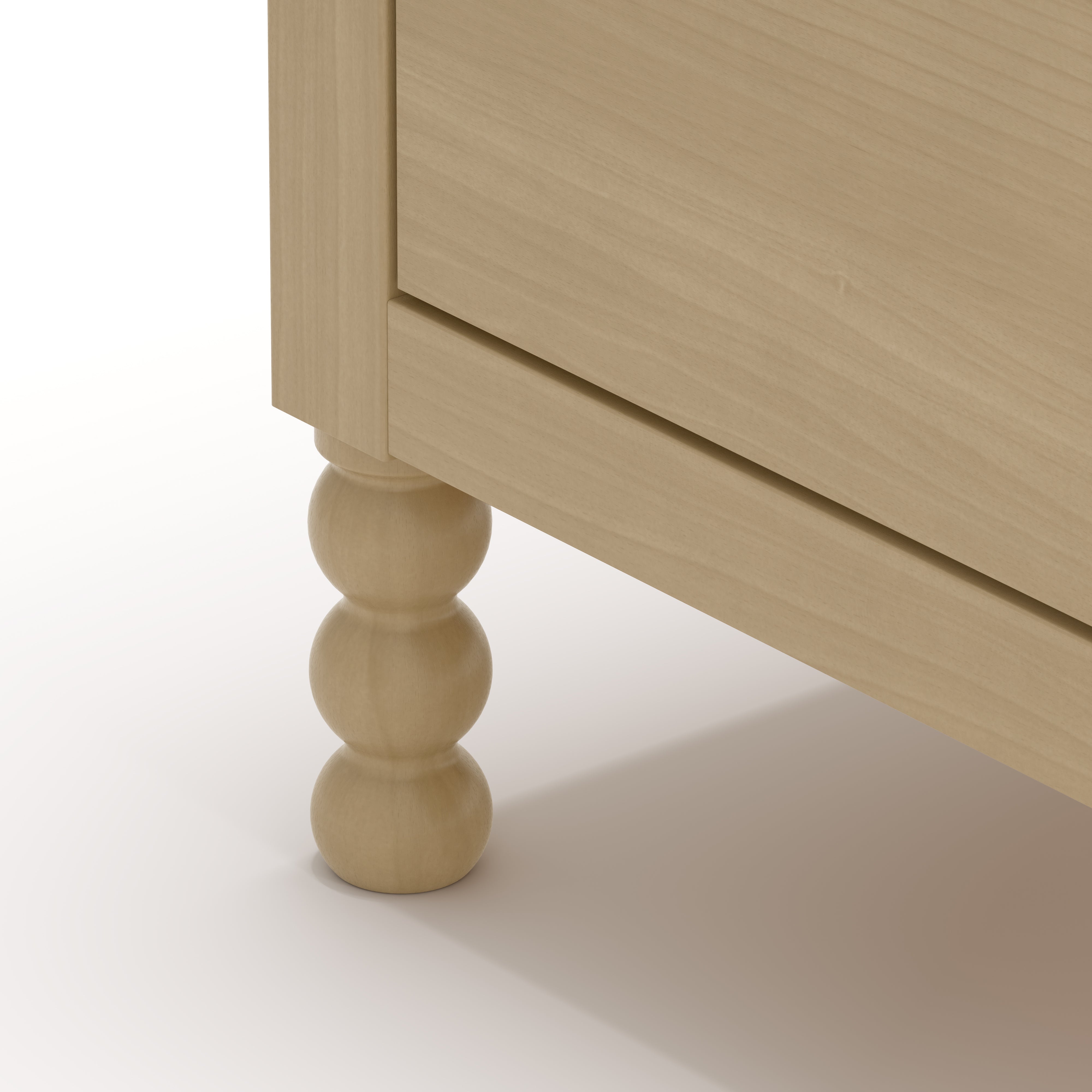 Rio driftwood 3 drawer chest with changing topper close up of legs