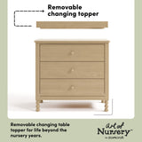 Rio driftwood 3 drawer chest with changing topper removable topper callout