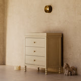 Rio driftwood 3 drawer chest with topper in a nursery