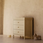 Rio driftwood 3 drawer chest with topper in a nursery