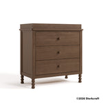 Storkcraft Rio 3 Drawer Chest with Removable Changing Table Topper in Hazelnut