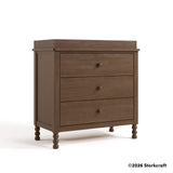 Storkcraft Rio 3 Drawer Chest with Removable Changing Table Topper in Hazelnut