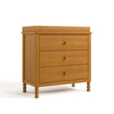 Rio almond 3 drawer chest with changing topper angle view