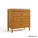 Storkcraft Rio 3 Drawer Chest with Removable Changing Table Topper in Almond