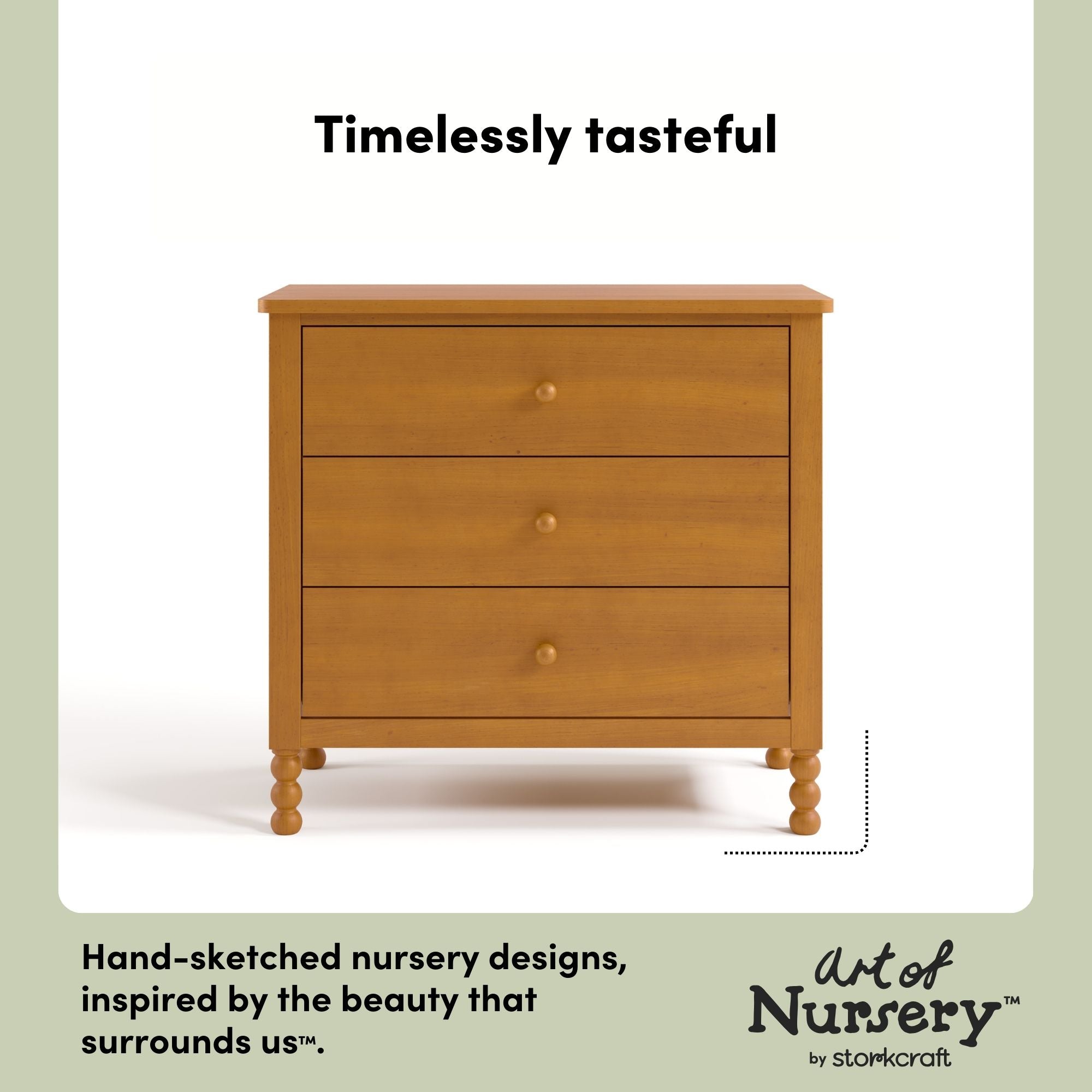 Rio almond 3 drawer chest with changing topper style callout
