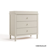 Storkcraft Rio 3 Drawer Chest with Removable Changing Table Topper in Frosted Oat