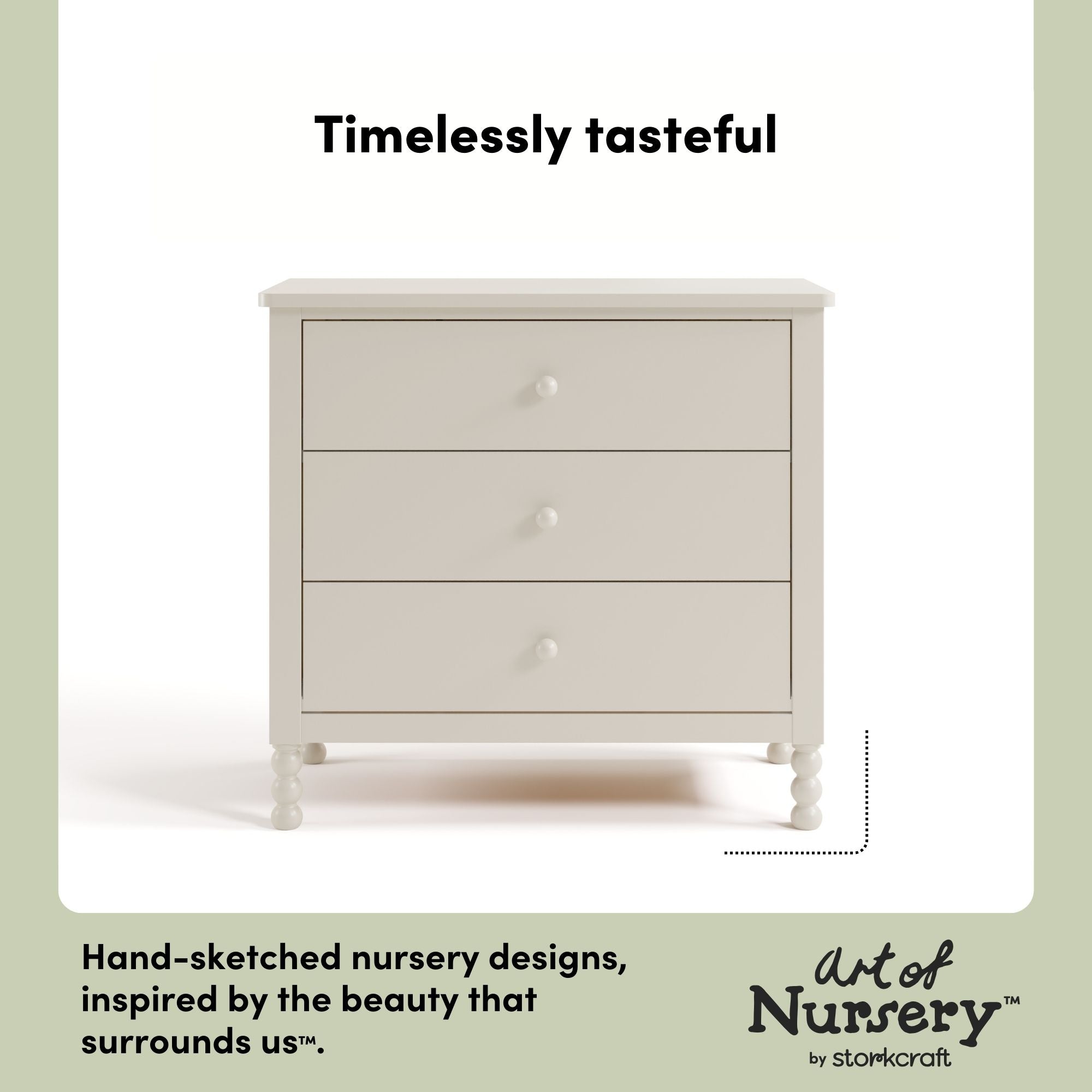 Rio frosted oat 3 drawer chest with changing topper style callout