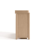 Malta driftwood 3 drawer chest with changing topper side view