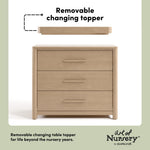 Malta driftwood 3 drawer chest with changing topper removable topper callout