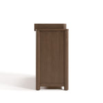 Malta hazelnut 3 drawer chest with changing topper side view